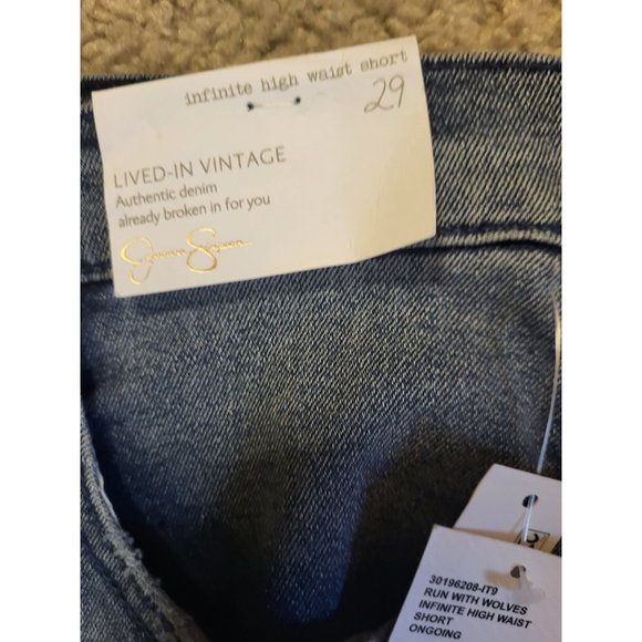 Jessica Simpson Infinite High Waist Crochet Cut Off jean Shorts, 29, NWT - Picture 5 of 6